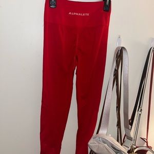Alphalete amplify scarlet red leggings